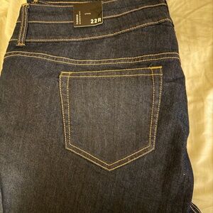 Torrid High Rise Skinny Double Band Jeans Dark Wash 22R NWT